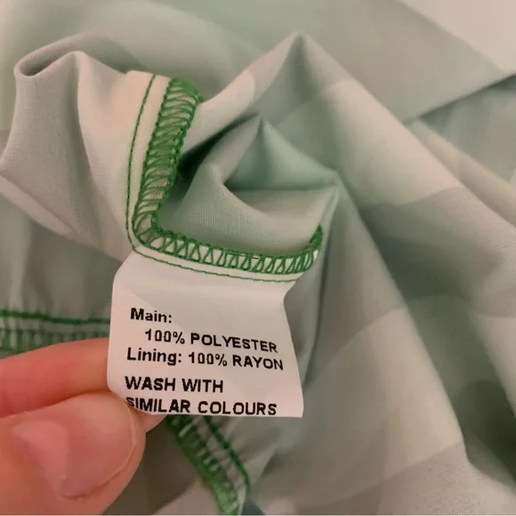 Wits The Label Postiano Striped Tiered Maxi Dress 4 Green White - Picture 7 of 7